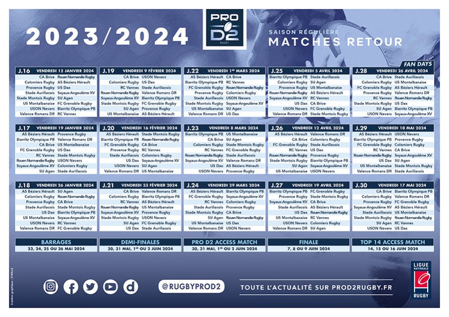CALENDRIER 2023-2024 📆 - Soc Rugby
